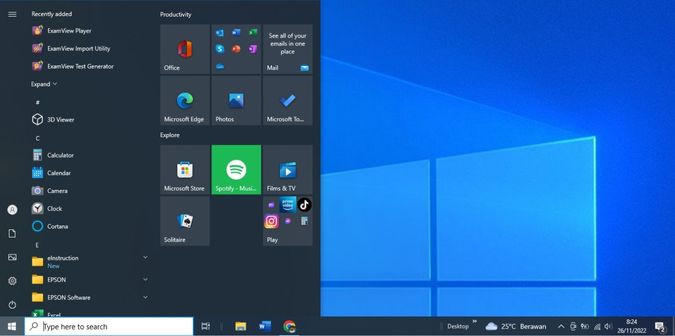 tidak bisa mengetik di search windows 10