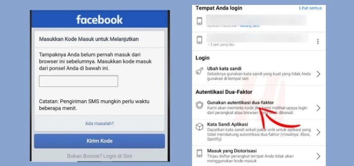 Lupa kode autentikasi dua faktor