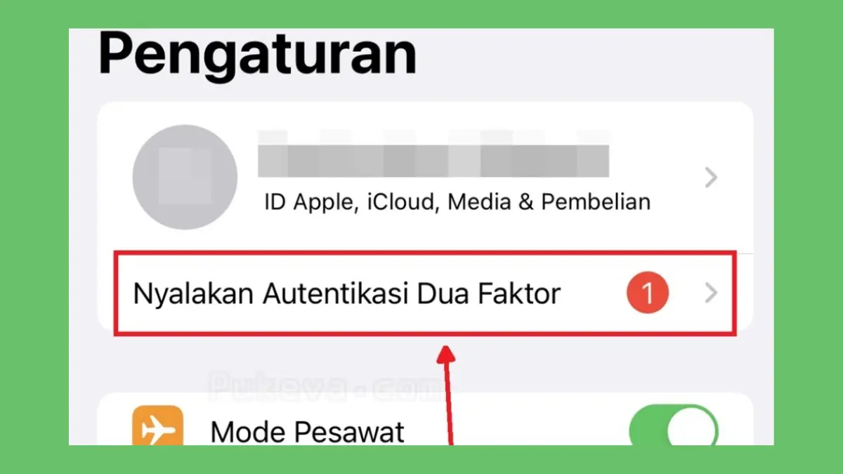 autentikasi dua faktor iPhone