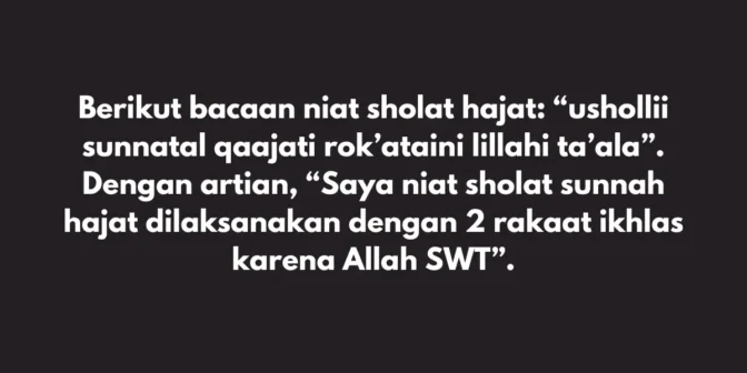 Bacaan dzikir dan doa setelah sholat hajat
