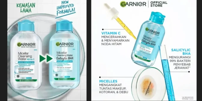 Garnier micellar water biru