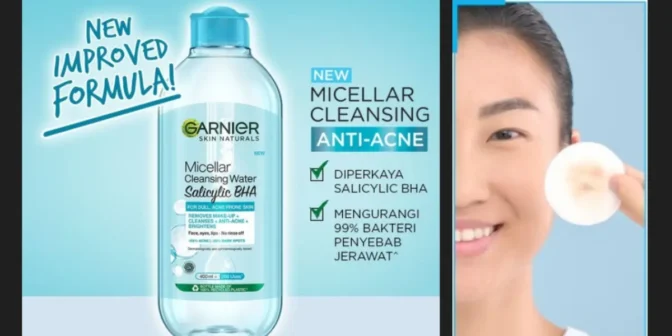 Review Garnier Micellar Water Biru yang Terkenal Cocok untuk Kulit Berminyak dan Berjerawat