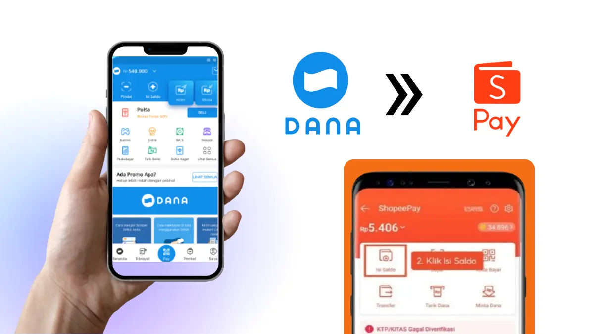 cara kirim saldo DANA ke ShopeePay