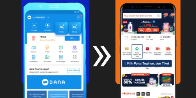 cara kirim saldo DANA ke ShopeePay