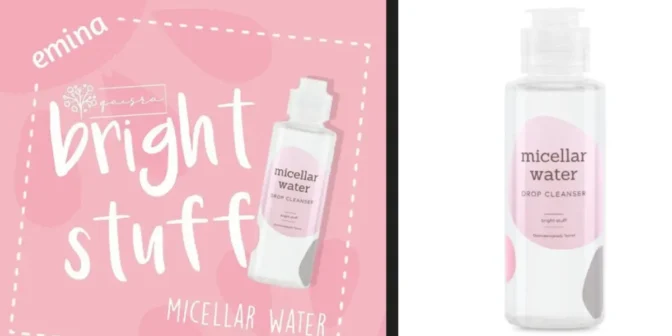 perbedaan micellar water Emina pink dan biru