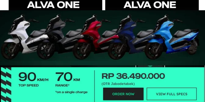 Alva One motor listrik