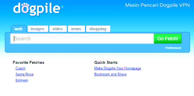 Mesin Pencari Dogpile VPN