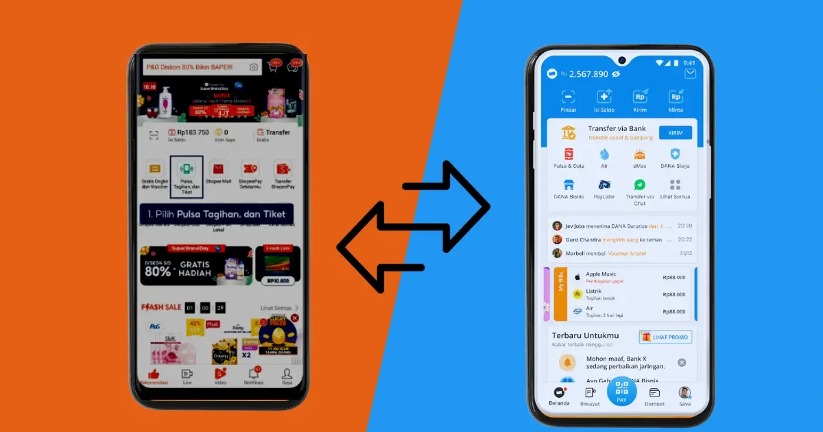 Cara Top up Shopeepay Lewat DANA 