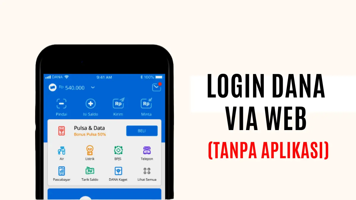 Login DANA Tanpa Aplikasi