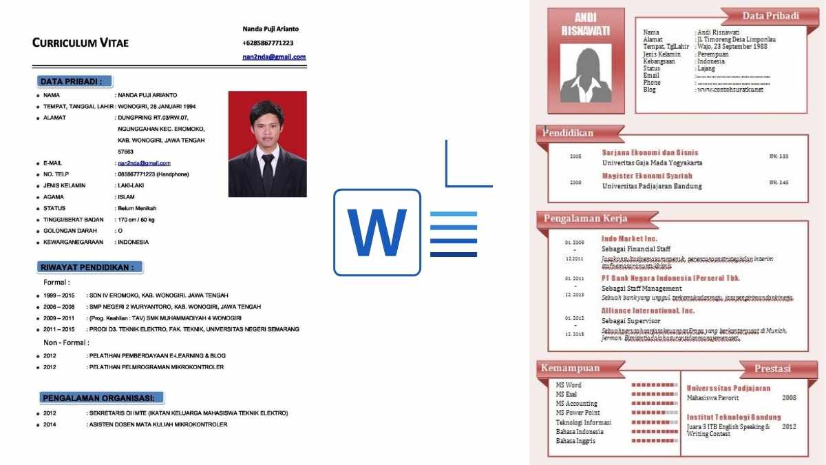 Daftar Riwayat Hidup Word