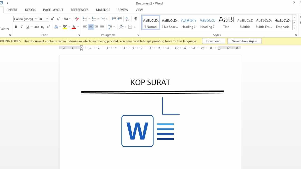 Cara Membuat Garis Kop Surat di Word untuk Pemula