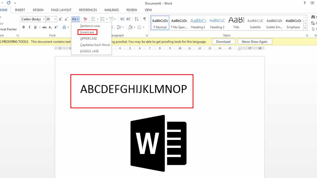 Cara Mengubah Huruf Kapital Menjadi Huruf Kecil di Word