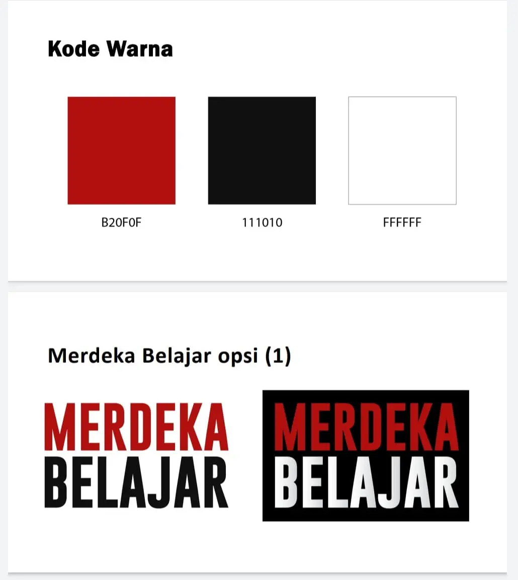 kode warna logo merdeka belajar