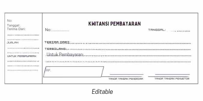 Format Kwitansi Word Yang Bisa Diedit