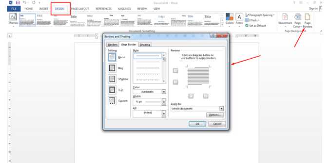 cara membuat garis tepi di word