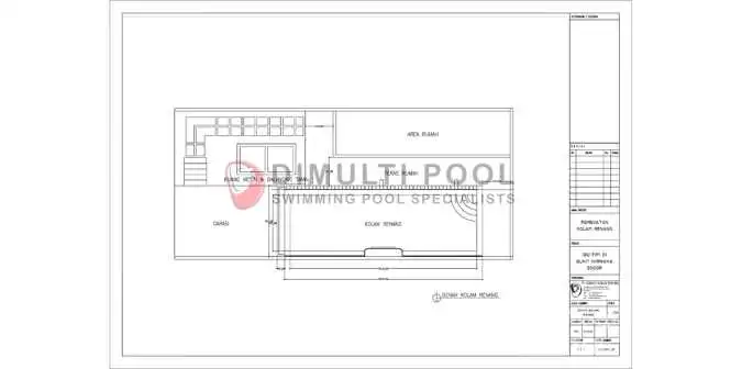 denah kolam renang 