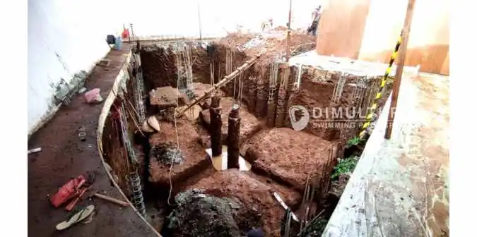 cara menggambar kolam renang