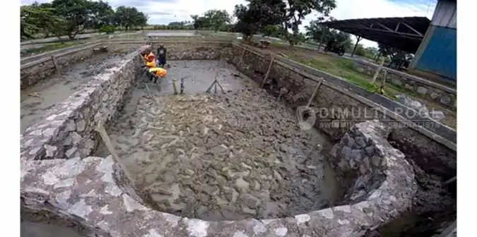 cara menggambar kolam renang