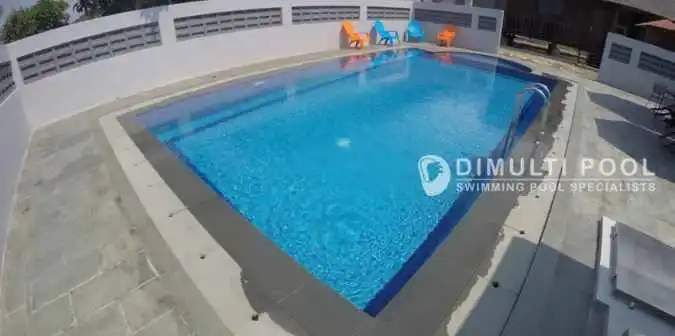 cara menggambar kolam renang