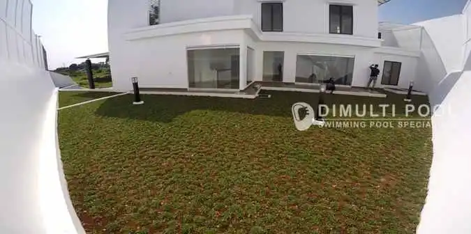 cara menggambar kolam renang