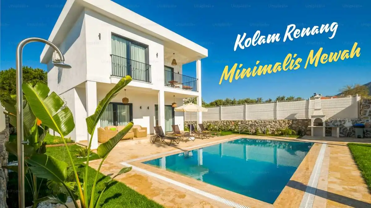 desain kolam renang minimalis mewah