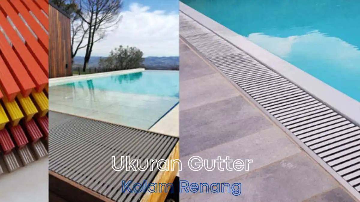 ukuran gutter kolam renang overflow