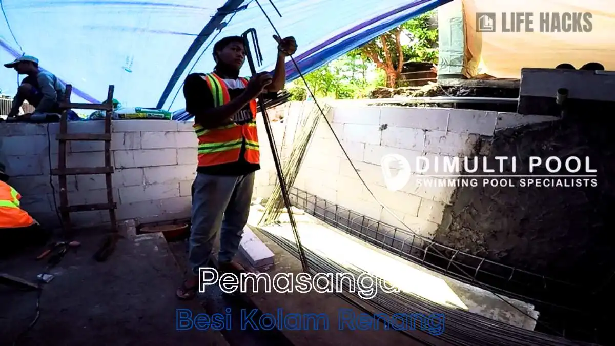 pemasangan besi kolam renang