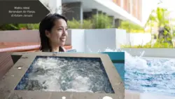Ilustrasi berendam air panas di kolam jacuzzi. Ini waktu idealnya.