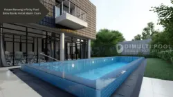 Ilustrasi kolam renang infinity pool hotel. Ini alasan bisa bikin bisnis makin cuan.