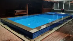 Kolam inifnity pool. Ini tips membersihkan dinding kolam infinity pool.
