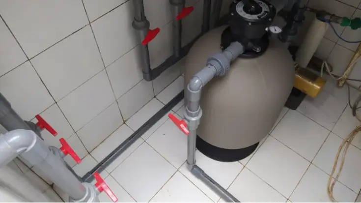 Contoh instalasi pipa kolam renang.