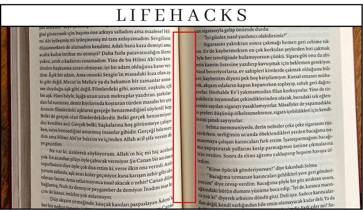 Contoh grid dalam penjilidan buku.