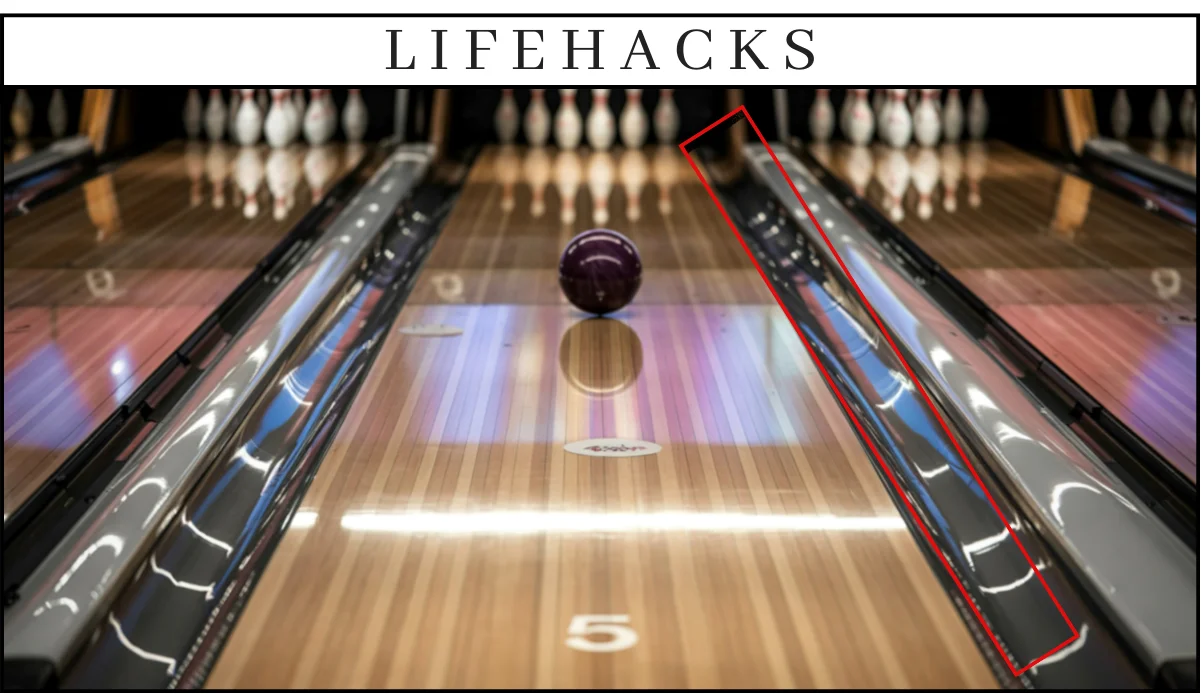 Gutter dalam lintasan bowling.